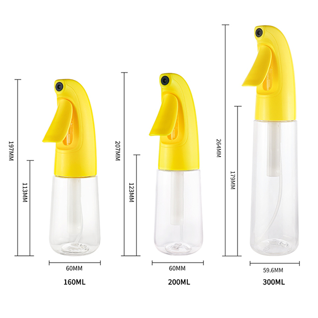 定制丝网印刷160ml 200ml细雾宠物彩色连续喷雾瓶保湿化妆品喷雾瓶