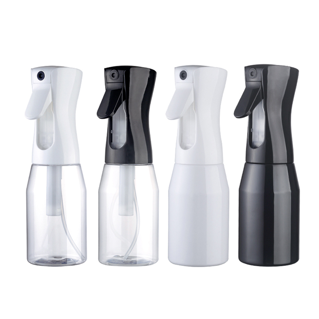 定制 300 毫升 PET 水雾喷雾器塑料连续定型头发细雾喷雾瓶