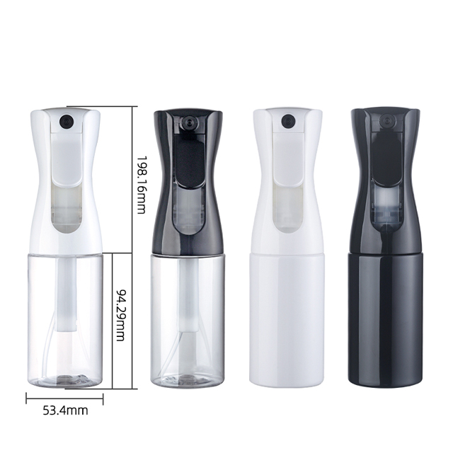中国高品质200ML 300ML哑光黑色水发喷雾塑料喷雾瓶酒精细雾连续喷雾瓶