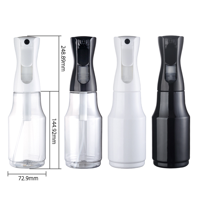 450ml 15oz 家用室内除臭塑料喷雾瓶 PET 黑雾连续喷雾瓶